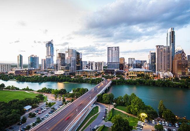 Downtown Austin by the river