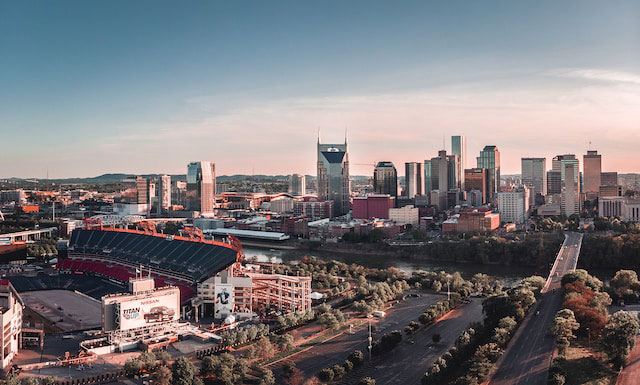 Aerial view of downtown Nashville