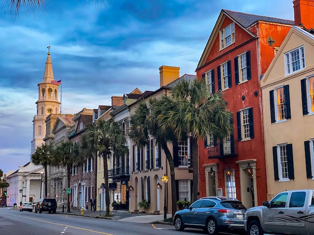 Colorful buildings in Charleston